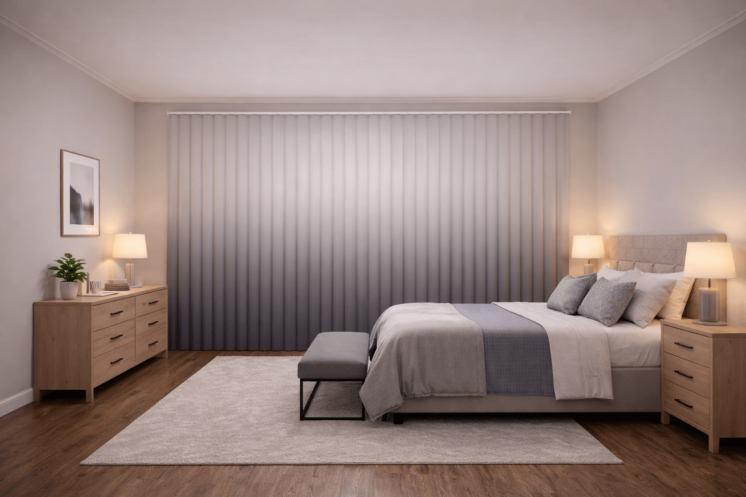 Ombre Gradients - Custom printed vertical blinds for Ombre